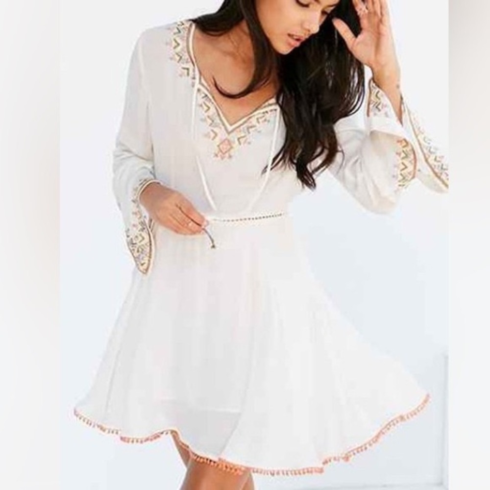 (Urban Outfitters) Tribal Print Bell Sleeve Dress